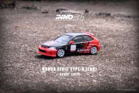 Honda  - Civic Type R EK9 red/black - 1:64 - Inno Models - in64-EK9AD - in64EK9AD | Toms Modelautos