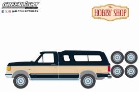 Ford  - F-150 1991 blue/tan - 1:64 - GreenLight - 97160E - gl97160E | Toms Modelautos