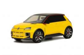 Renault  - 5 E-Tech 2021 yellow - 1:18 - OttOmobile Miniatures - OT406 - otto406 | Toms Modelautos