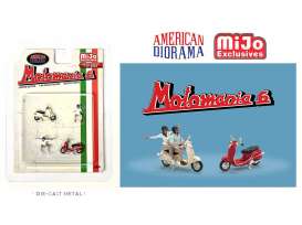 Figures  - Motomania set #6 2023 various - 1:64 - American Diorama - 76515 - AD76515 | Tom's Modelauto's