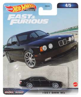 BMW  - M5 E34 F&F 4/5 1991 black - 1:64 - Hotwheels - HKD28 - hwmvHKD28 | Toms Modelautos