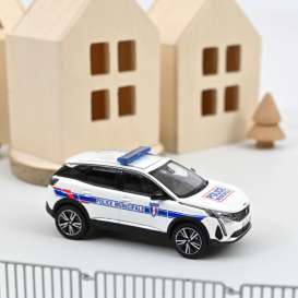 Peugeot  - 3008 2023 white/blue - 1:43 - Norev - 473948 - nor473948 | Toms Modelautos