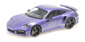 Porsche  - 911 (992) Turbo S 2021 viola - 1:18 - Minichamps - 155069174 - mc155069174 | Toms Modelautos