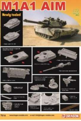 Military Vehicles  - M1A1  AIM  - 1:72 - Dragon - 7614 - dra7614 | Toms Modelautos