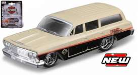 Chevrolet  - Biscayne 1962 cream/black/orange - 1:64 - Maisto - 15380-06026 - mai15380-06026 | Toms Modelautos