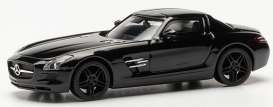 Mercedes Benz  - SLS AMG black - 1:87 - Herpa - H420501-002 - herpa420501-002 | Toms Modelautos