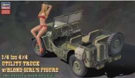 Jeep  - 1/4T 4x4 Truck  - 1:24 - Hasegawa - 52249 - has52249 | Toms Modelautos