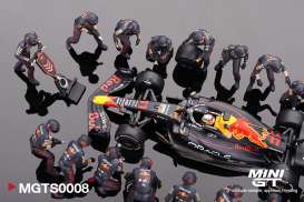 Red Bull Racing   - RB18 Pit Crew Set #11 2022 blue/yellow/red - 1:64 - Mini GT - S0008 - MGTS0008 | Toms Modelautos