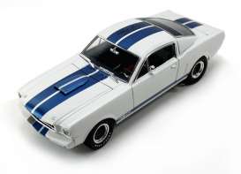 Shelby  - 1965 white w/blue stripes - 1:18 - Shelby Collectibles - SC-168/WHITE - shelby168 | Toms Modelautos