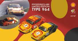 Porsche  - 911 (964) red/yellow - 1:64 - Tiny Toys - YCOMBO64002 - TinyYCOMBO64002 | Toms Modelautos