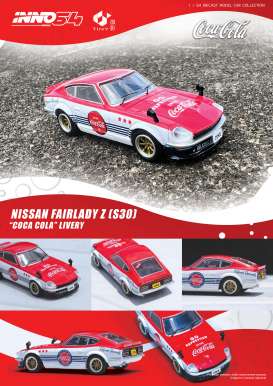 Nissan  - Fairlady Z red/white - 1:64 - Inno Models - in64-COKE059-A - in64-COKE059-A | Toms Modelautos