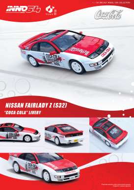Nissan  - Fairlady Z red/white - 1:64 - Inno Models - in64-COKE059-B - in64-COKE059-B | Tom's Modelauto's