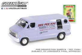 Dodge  - B-100 1976 grey - 1:64 - GreenLight - 54090D - gl54100D | Toms Modelautos
