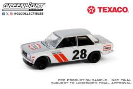 Nissan  - Datsun 510 Widebody 1970 white/silver/red - 1:64 - GreenLight - 41165C - gl41165C | Toms Modelautos