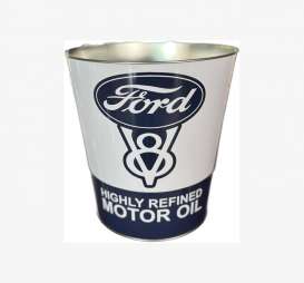 Ford  - Tradition Metal Trash Bin blue/white - Tac Signs - R502251 - CRMB502251 | Toms Modelautos