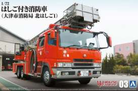   - Fire ladder truck  - 1:72 - Aoshima - 05970 - abk05970 | Toms Modelautos