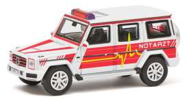 Mercedes Benz  - G Notarzt white/red - 1:87 - Schuco - S26742 - schuco26742 | Toms Modelautos