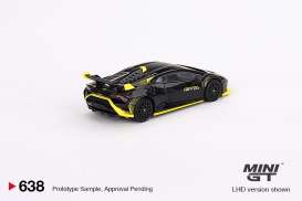 Lamborghini  - Huracan black/yellow - 1:64 - Mini GT - 00638-L - MGT00638Lhd | Toms Modelautos