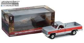 GMC  - K-2500 1984 silver/red - 1:18 - GreenLight - 13660 - gl13660 | Toms Modelautos