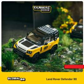 Land Rover  - Defender 90 yellow/black/white - 1:64 - Tarmac - T64G-019-TE - TC-T64G019TE | Toms Modelautos