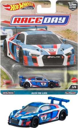 Audi  - R8 LMS blue/white/red - 1:64 - Hotwheels - HKC61 - hwmvHKC61 | Toms Modelautos