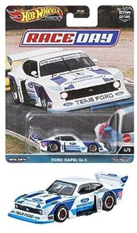 Ford  - Capri white/blue - 1:64 - Hotwheels - HKC58 - hwmvHKC58 | Toms Modelautos