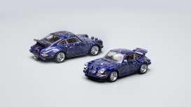 Porsche  - Singer blue - 1:64 - Pop Race Limited - PR640010 - PR640010 | Toms Modelautos