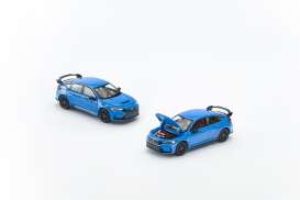 Honda  - Civic blue - 1:64 - Pop Race Limited - PR640067 - PR640067 | Toms Modelautos