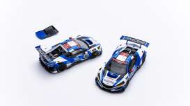 Honda  - NSX white/blue/black - 1:64 - Pop Race Limited - PR640040 - PR640040 | Toms Modelautos