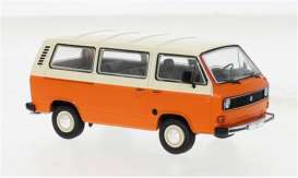 Volkswagen  - Type 2 T3 Caravelle 1981 orange/beige - 1:43 - IXO Models - CLC501 - ixCLC501 | Toms Modelautos