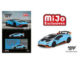 Lamborghini  - Huracan STO blue/black/orange - 1:64 - Mini GT - MGT00475-L - MGT00475lhd-MJ | Toms Modelautos