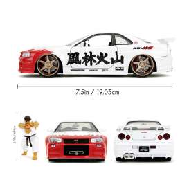Nissan  - Skyline GTR white/black - 1:24 - Jada Toys - 253255071 - jada253255071 | Toms Modelautos