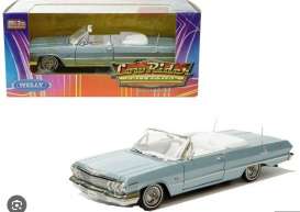 Chevrolet  - 1963 blue - 1:24 - Welly - 22434LRW-bl - welly22434LRW-bl | Toms Modelautos