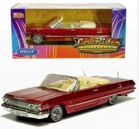 Chevrolet  - 1963 metallic red - 1:24 - Welly - 22434LRW-mrd - welly22434LRW-mrd | Toms Modelautos