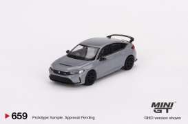 Honda  - Civic 2023 grey - 1:64 - Mini GT - 00659-R - MGT00659rhd | Toms Modelautos