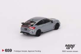 Honda  - Civic 2023 grey - 1:64 - Mini GT - 00659-R - MGT00659rhd | Toms Modelautos