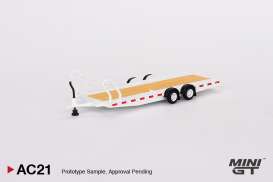 Trailer  - Car Hauler white - 1:64 - Mini GT - AC21 - MGTAC21 | Toms Modelautos