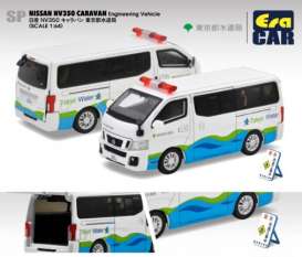 Nissan  - NV350  white/green/blue - 1:64 - Era - NS22NVSP134 - EraNS22NVSP134 | Toms Modelautos