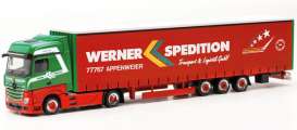Mercedes Benz  - Actros  B red/green - 1:87 - Herpa - H317214 - herpa317214 | Toms Modelautos