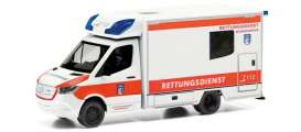 Mercedes Benz  - Sprinter red/white - 1:87 - Herpa - H700801 - herpa700801 | Toms Modelautos