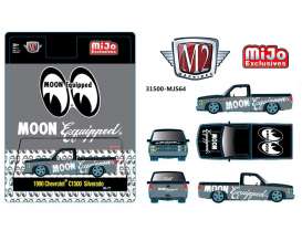 Chevrolet  - C1500 Silverado 1990 grey/black - 1:64 - M2 Machines - 31500-MJS64 - M2-31500MJS64 | Toms Modelautos