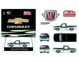 Chevrolet  - C1500 Silverado 1990 white/black/green - 1:64 - M2 Machines - 31500-MJS63 - M2-31500MJS63 | Toms Modelautos