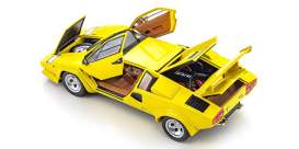 Lamborghini  - Countach LP5000 Quattrovalvole yellow - 1:18 - Kyosho - Kyo8320Y0 - kyo8320Y0 | Toms Modelautos