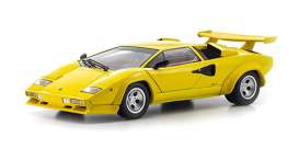 Lamborghini  - Countach LP5000 Quattrovalvole yellow - 1:18 - Kyosho - Kyo8320Y0 - kyo8320Y0 | Toms Modelautos