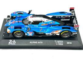 Alpine  - A470 #36 2018 blue/black - 1:43 - Magazine Models - spalmA470-2018 | Toms Modelautos