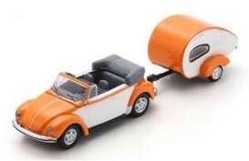 Volkswagen  - Kever cabrio orange/white - 1:87 - Schuco - S26777 - schuco26777 | Toms Modelautos