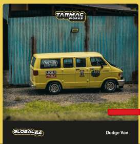 Dodge  - Van yellow - 1:64 - Tarmac - T64G-TL032-YL - TC-T64GTL032YL | Toms Modelautos