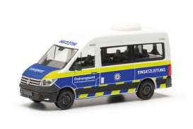 Volkswagen  - Crafter blue/yellow/white - 1:87 - Herpa - H097659 - herpa097659 | Toms Modelautos