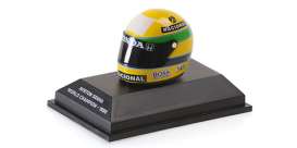 Helmet  - 1990 yellow/green - 1:8 - Minichamps - 540309027 - mc540309027 | Toms Modelautos