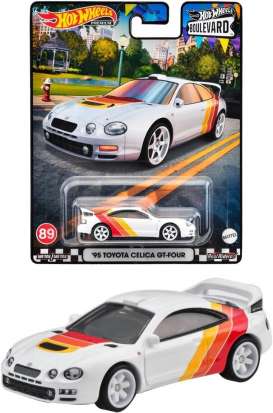 Toyota  - Celica GT-Four 1995 white/red/orange/yellow - 1:64 - Hotwheels - HKF33 - hwmvHKF33 | Toms Modelautos